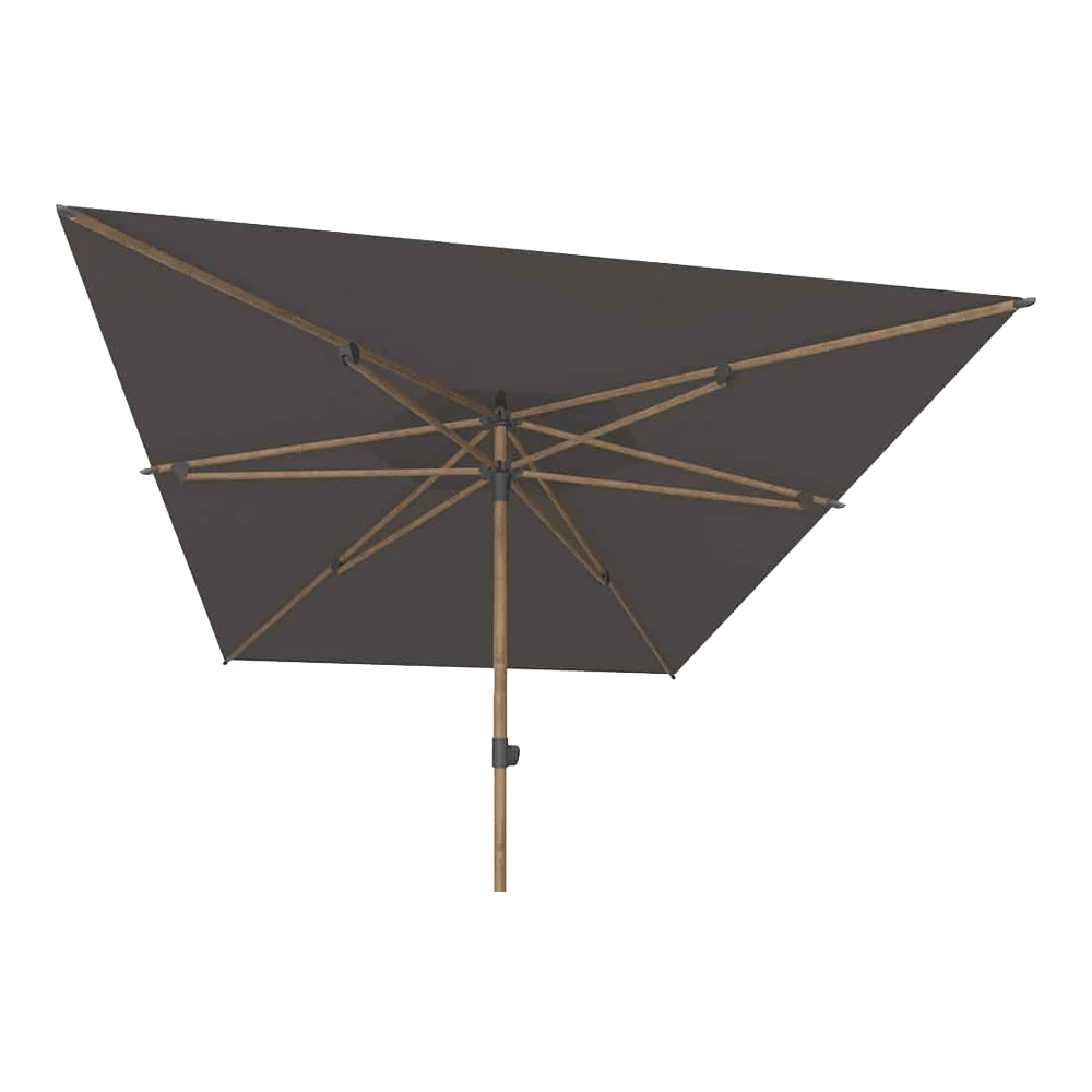 Azzurro Stokparasol 200 X 300 Cm - Charcoal / Woodlook