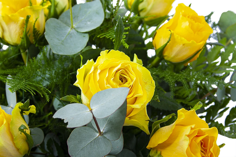 Boeket Rosa Geel Groot - Afbeelding 3