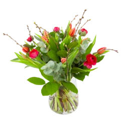 Boeket Vrolijk Roze Groot