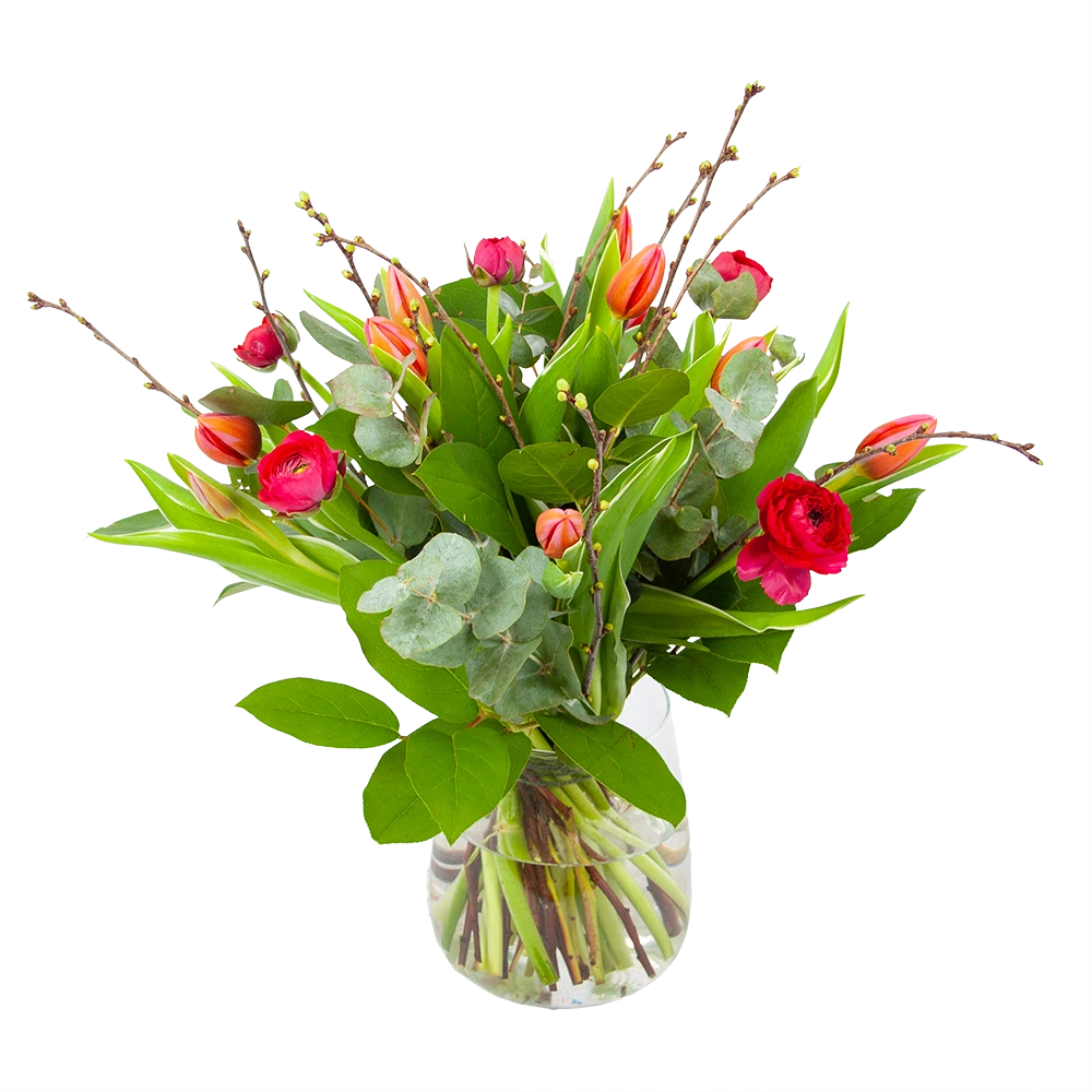 Boeket Vrolijk Roze Groot