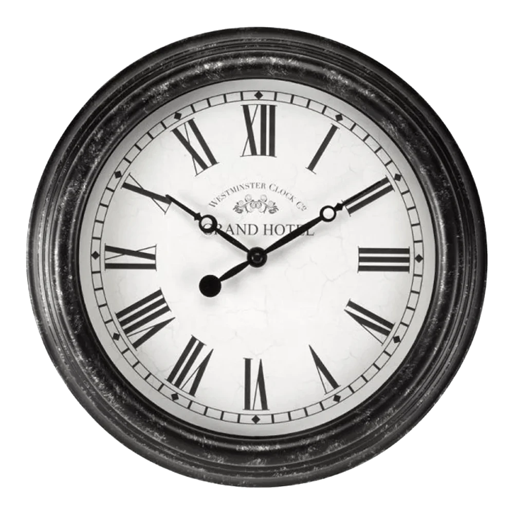 Buitenklok Biarritz - 30cm - Zwart