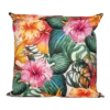 Buitenkussen Bloem Roze/oranje 45x45cm - Tuinkussen