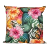 Buitenkussen Bloem Roze/oranje 60x60cm - Tuinkussen