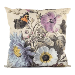 Buitenkussen Boeket Bloemen Met Vlinder 45x45cm - Tuinkussen