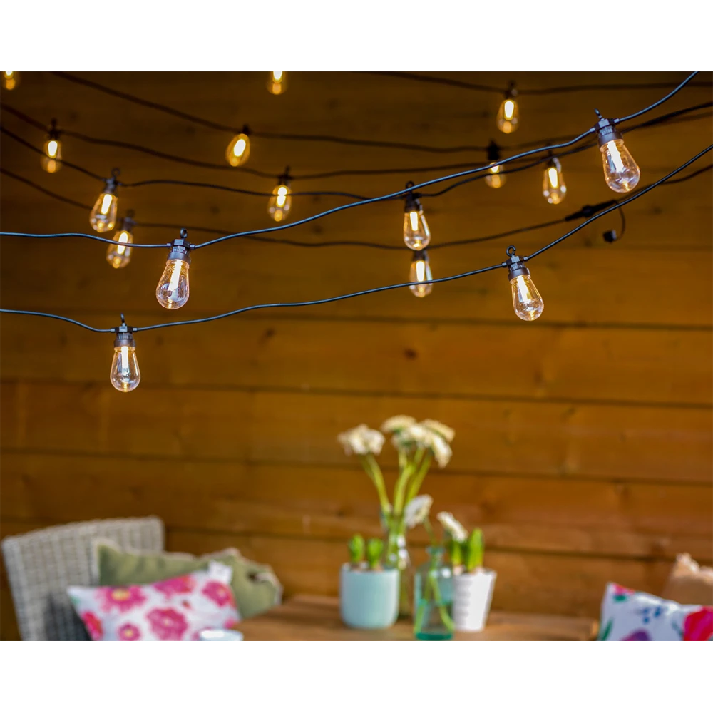 Lumineo Feestverlichting Lichtsnoer - Peervorm - 950cm - 20 LEDS - Warm Wit - Afbeelding 4