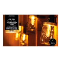 Lumineo Feestverlichting Lichtsnoer Weckpotjes - 950cm - 20 LEDS - Klassiek Warm