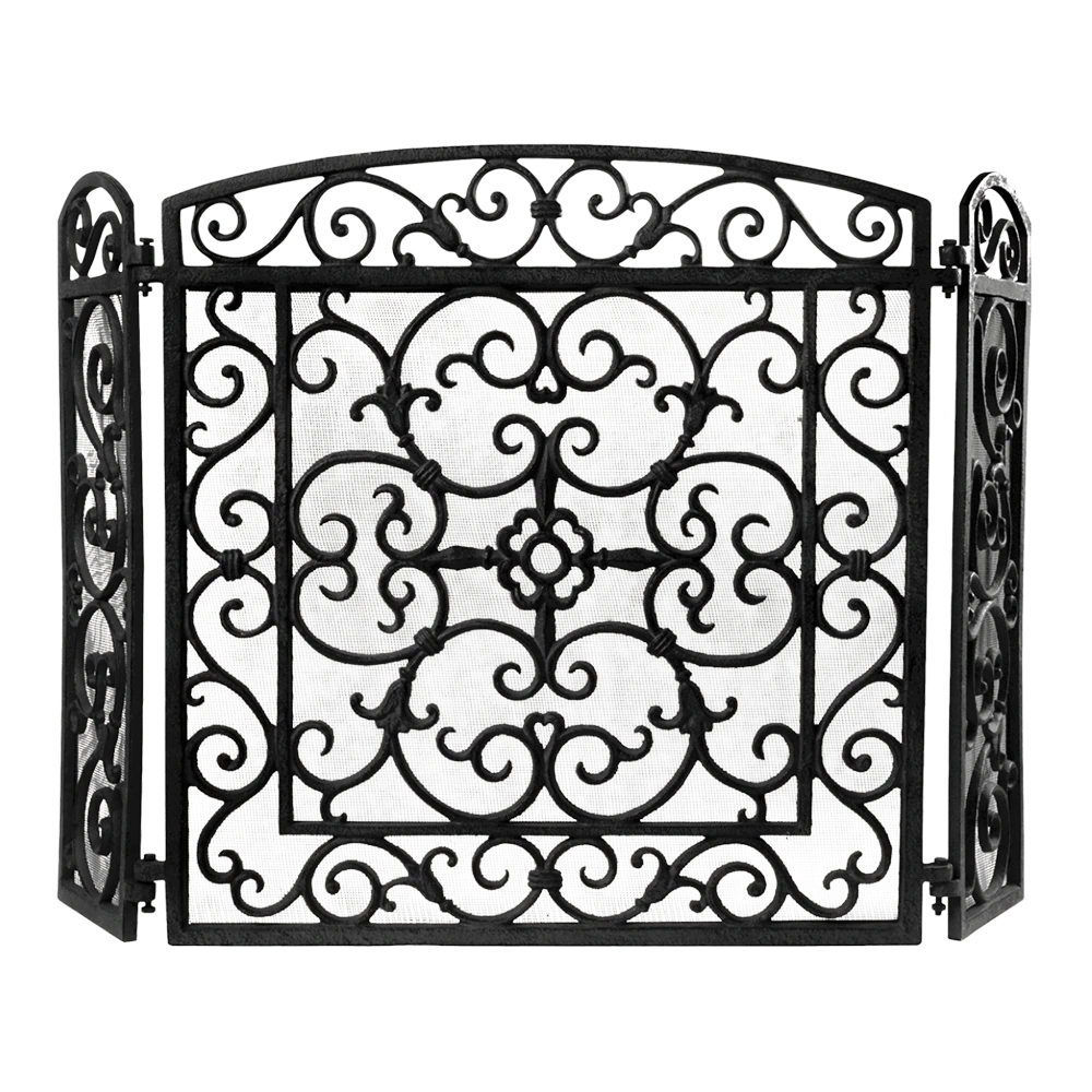 Haardscherm - Zwart - Fancy Flames