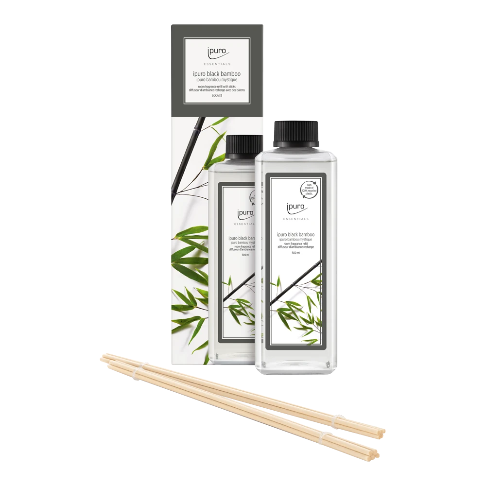 Ipuro Refill Black Bambo 500ml - Navulling Geurstokjes