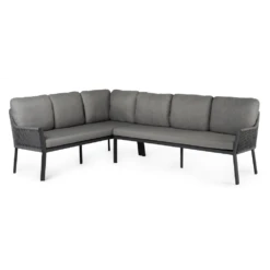 Liv Lounge Dining Set Left Charcoal