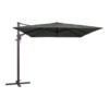 Madison Monaco Flex III Zweefparasol - Vierkant - 300x300cm - Grijs - Excl. Voet