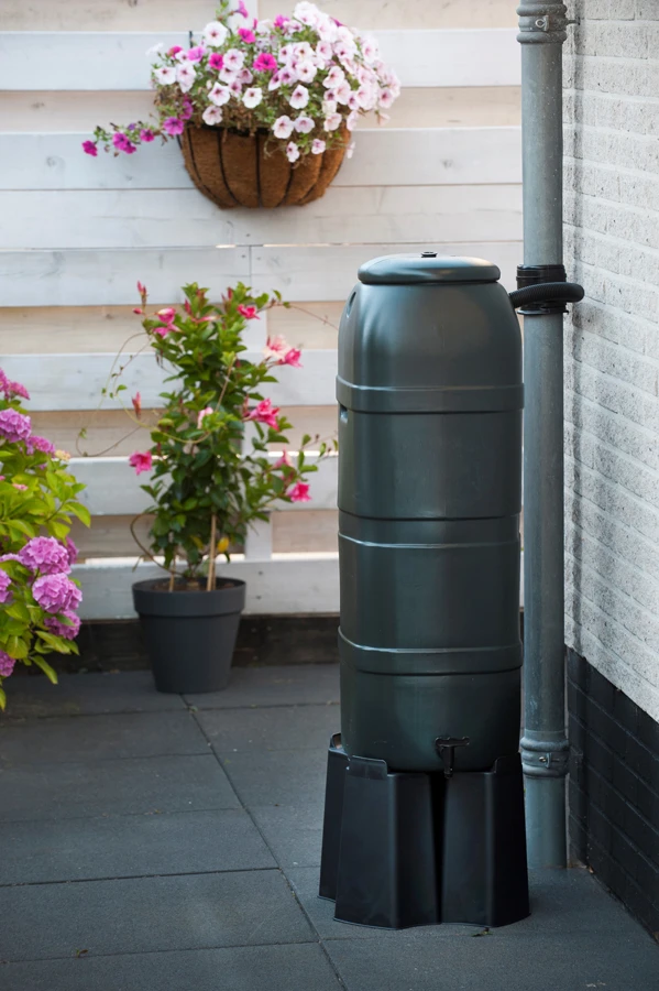 Regenton 100L Kunststof 'slimline' - Groen H96x36x32cm - Nature - Afbeelding 3