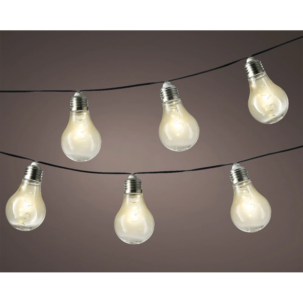 Lumineo Solar Feestverlichting Lichtsnoer - 450cm - 50 LED Lampen - Warm Wit - Afbeelding 2