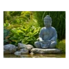 Tuinposter Buddha Met Hosta - L - 120x90cm