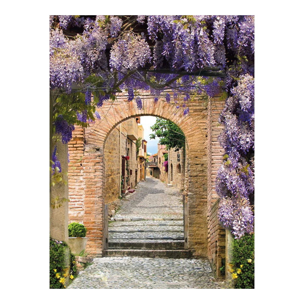 Tuinposter Doorkijk Bl. Regen Stad - 60x80cm
