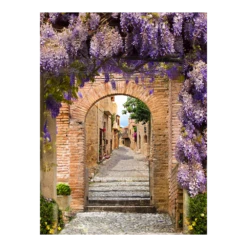 Tuinposter Doorkijk Blauwregen - L - 90x120cm