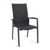 Tuinstoel Foxx Met Hoge Rugleuning - Alu Stapelbare Stoel - Charcoal
