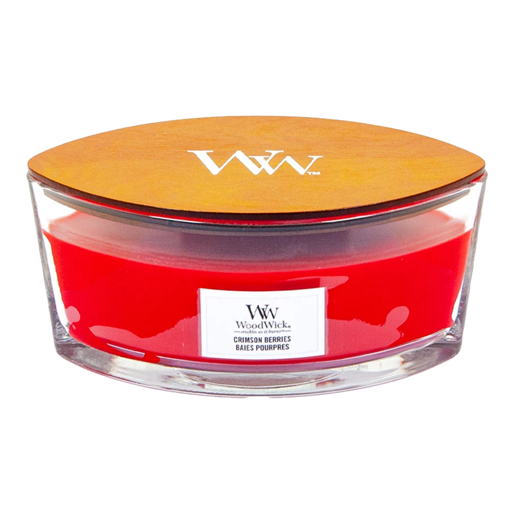 Woodwick Crimson Berries Ellipse Candle - Geurkaars