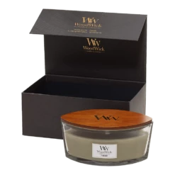 Woodwick Deluxe Gift Set Ellipse Candle Fireside - Geurkaars