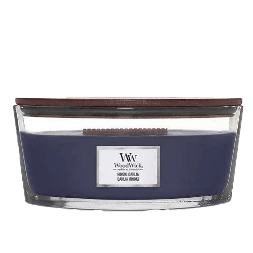 Woodwick Hinoki Dahlia Ellipse Candle - Geurkaars