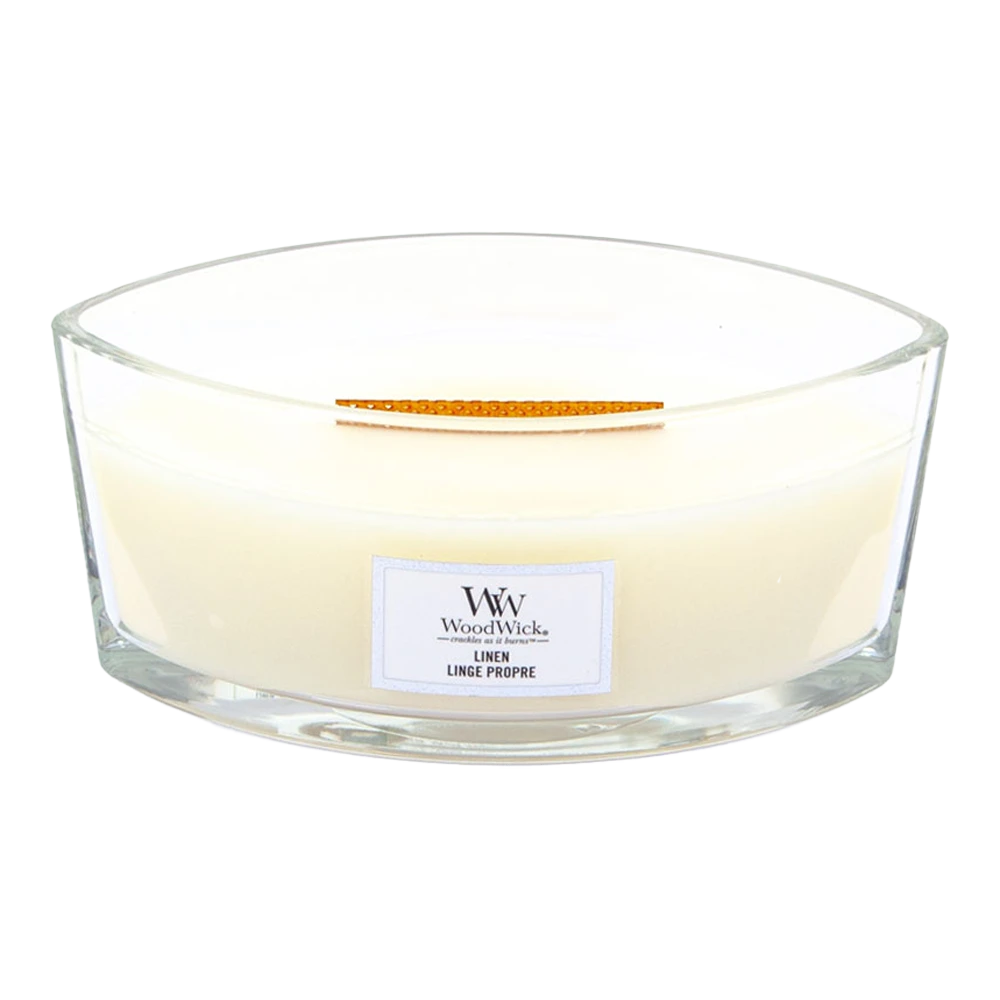 Woodwick Linen Ellipse Candle - Geurkaars - Afbeelding 2