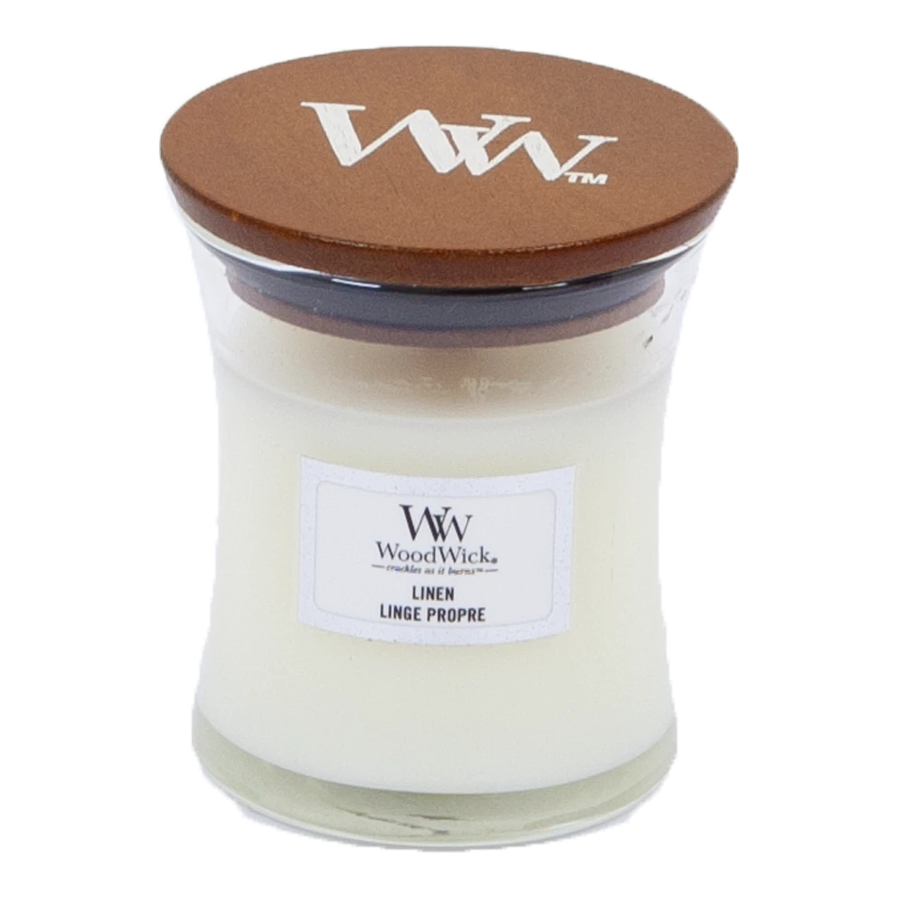 Woodwick Linen Medium Candle - Geurkaars