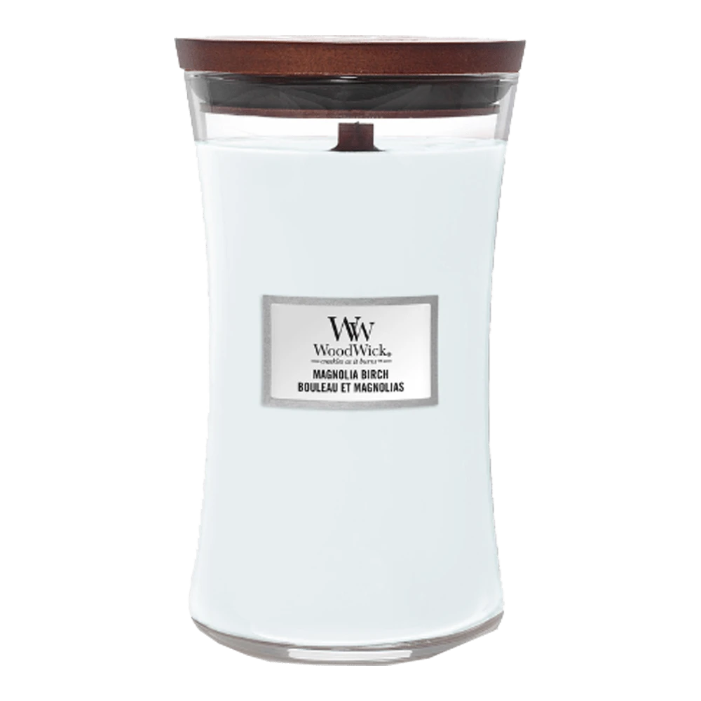 Woodwick Magnolia Birch Large Candle - Geurkaars