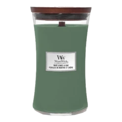 Woodwick Mint Leaves & Oak Large Candle - Geurkaars