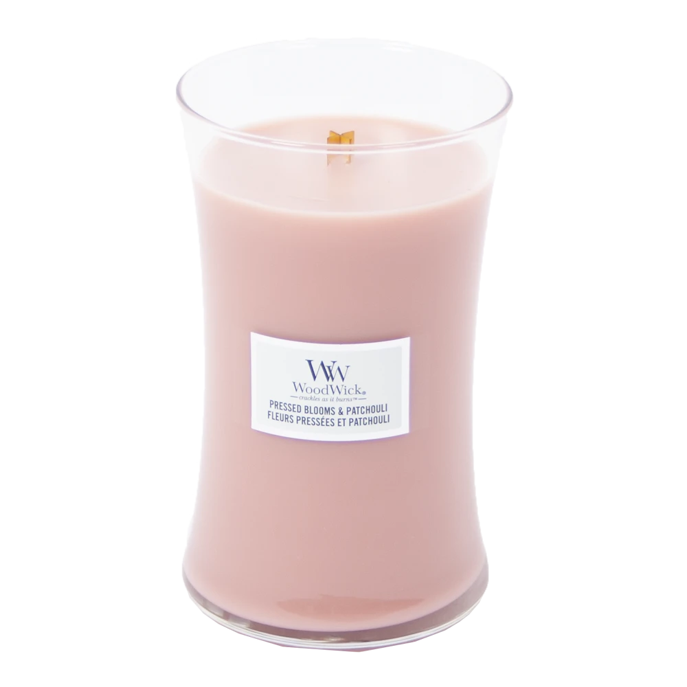 Woodwick Pressed Blooms & Patchouli Large Candle - Geurkaars - Afbeelding 2