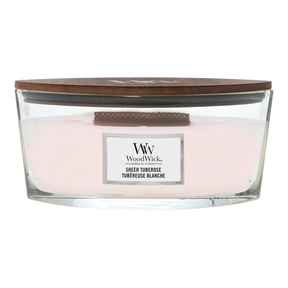 Woodwick Sheer Tuberose Ellipse Candle - Geurkaars