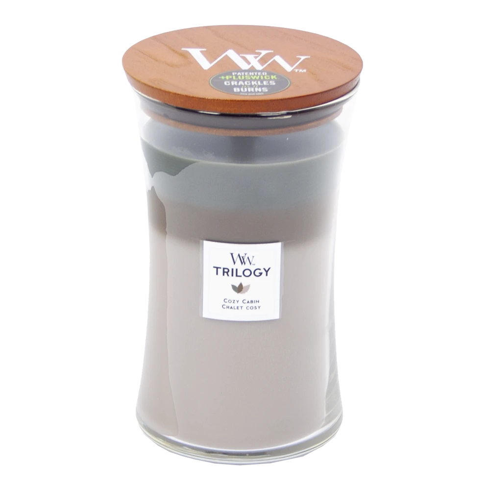 Woodwick Trilogy Cozy Cabin Large Candle - Geurkaars