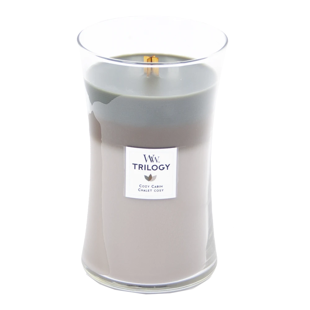 Woodwick Trilogy Cozy Cabin Large Candle - Geurkaars - Afbeelding 2