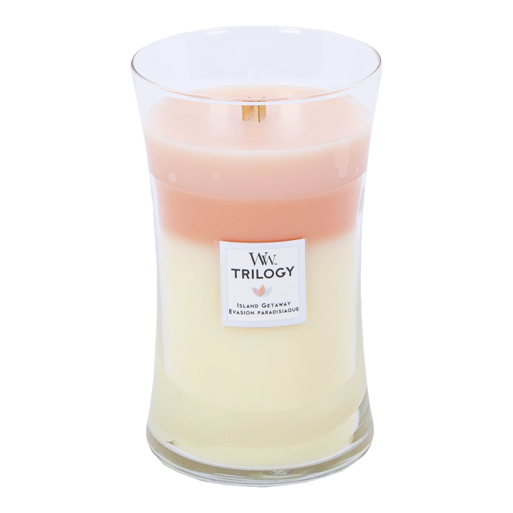 Woodwick Trilogy Island Getaway Large Candle - Geurkaars - Afbeelding 2