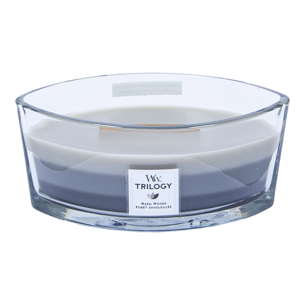 Woodwick Trilogy Warm Woods Ellipse Candle - Geurkaars - Afbeelding 2