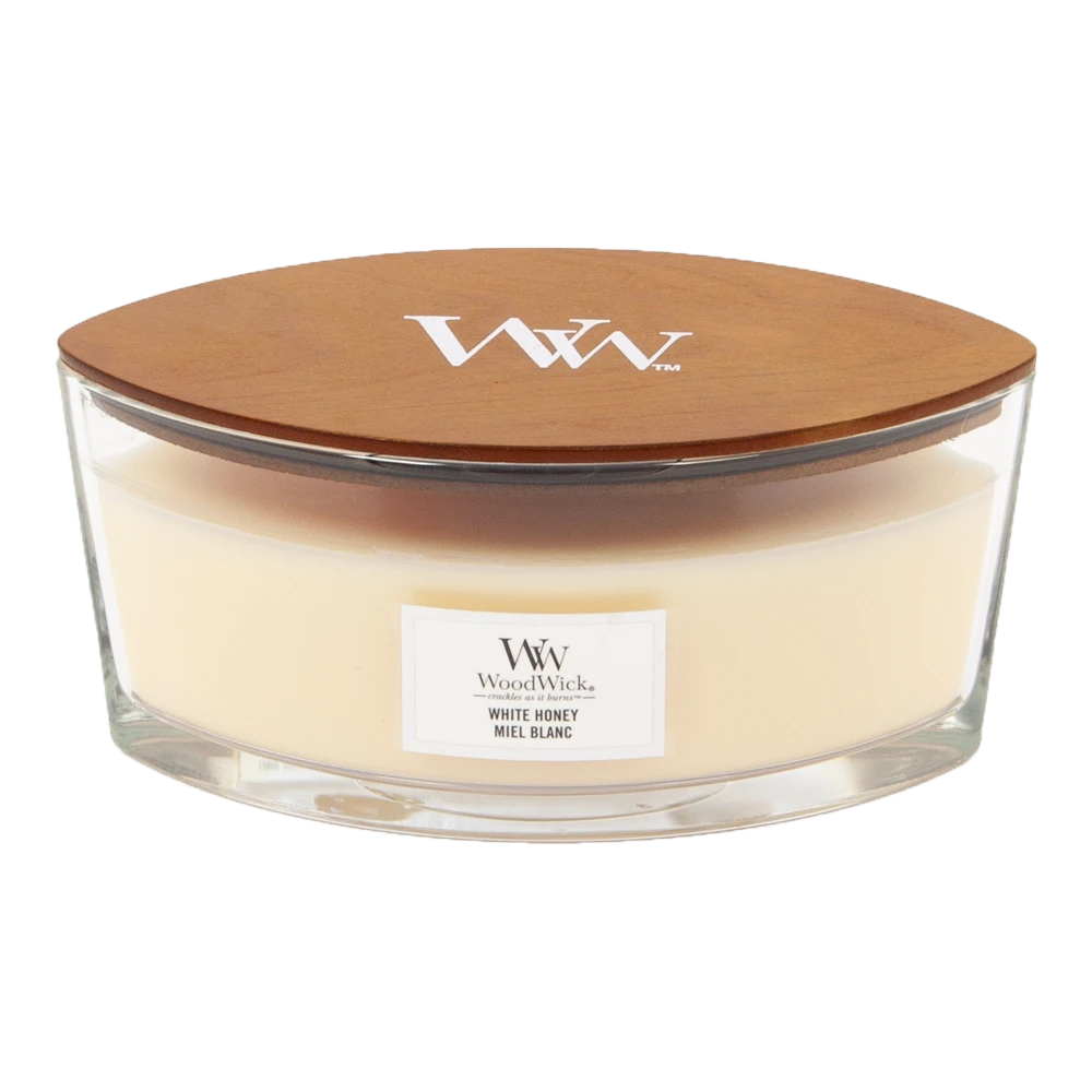Woodwick White Honey Ellipse Candle - Geurkaars