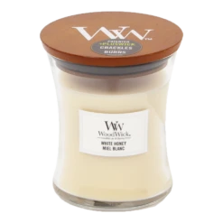 Woodwick White Honey Medium Candle - Geurkaars