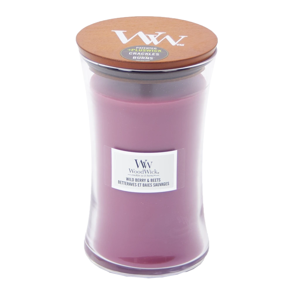 Woodwick Wild Berry & Beets Large Candle - Geurkaars